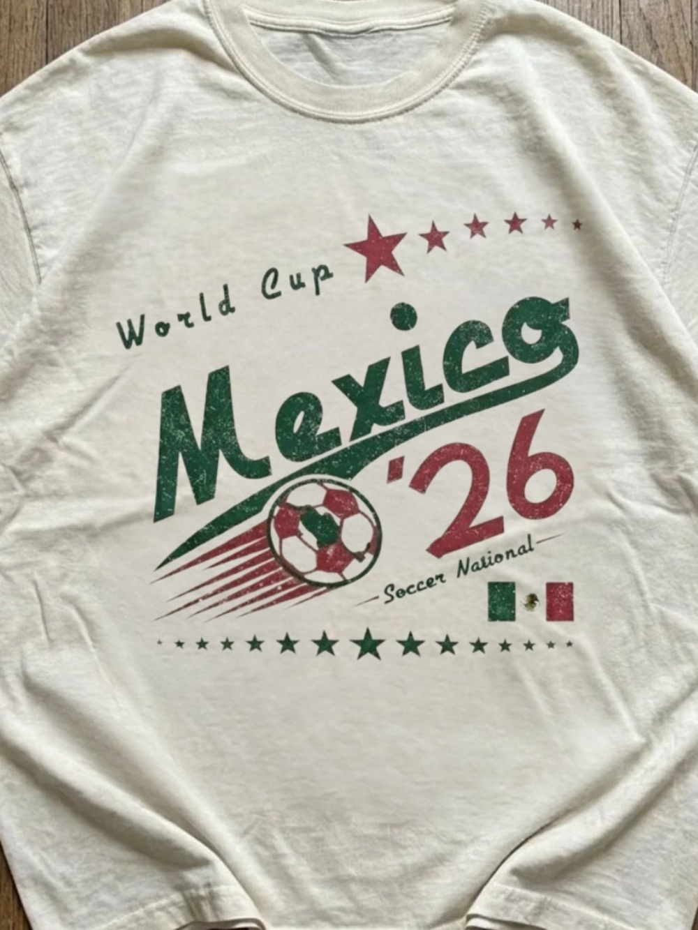 Mexico Soccer National Graphic Tee - White Unisex Size L